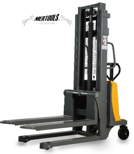 APILADOR SEMIELECTRICO CAPACIDAD DE CARGA: 1500 KG ELEVACIÓN: 3000 12V-120AH- 20H MM MERTOOLS